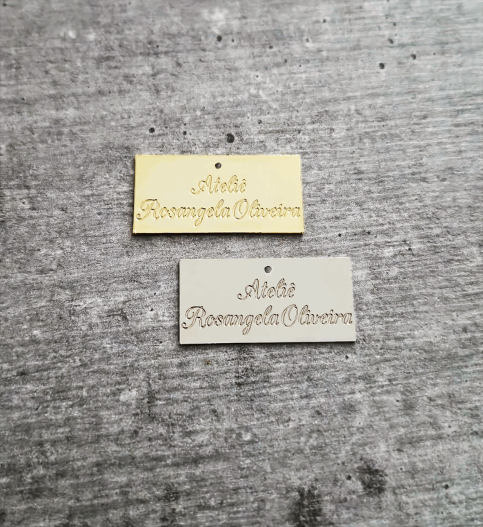 Etiqueta retangular 3,0 x 1,5 cm - Linha Luxo - Imagem 1