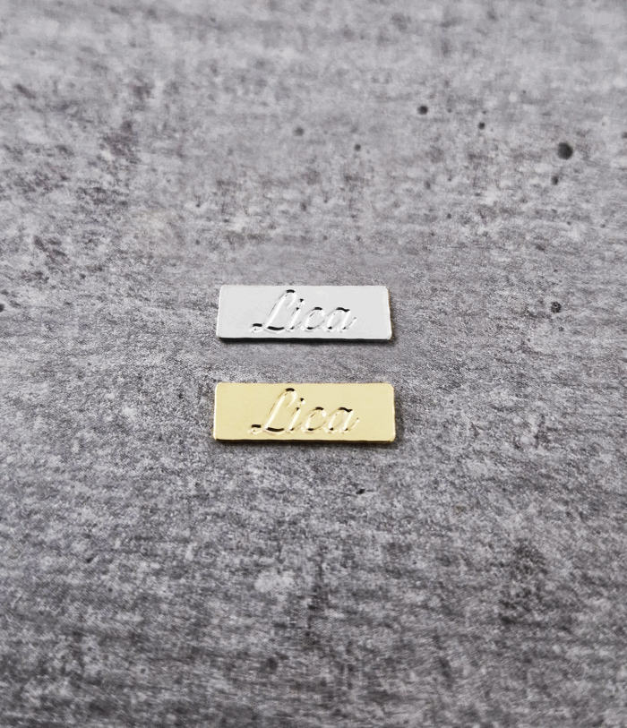 Etiqueta Retangular 1,5 x 0,5 cm - sem furo - Linha Luxo - Imagem 1