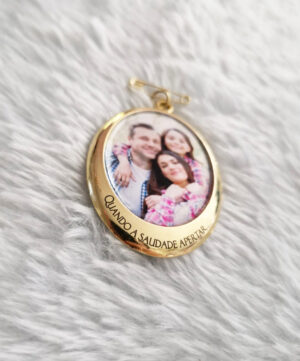 Relicário Oval com gravação a laser - Imagem 4