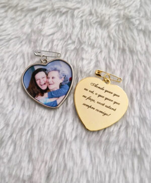 Relicário Coração com gravação a laser - Imagem 4