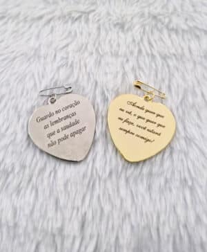 Relicário Coração com gravação a laser - Imagem 5